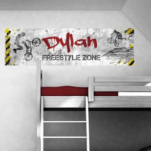 Mini muursticker paneel: Freestyle BMX