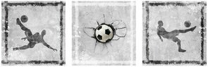 Muursticker 3 luik voetbal