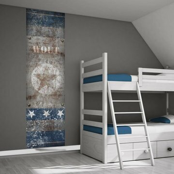 Posterpaneel: Stoere ster roest/blauw