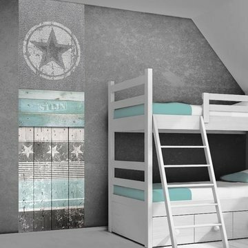 Posterpaneel: Stoere ster mint grijs