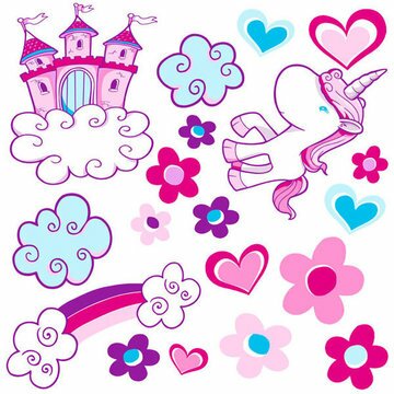 Muursticker prinsessenkasteel