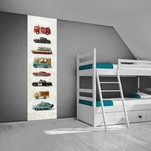 Muursticker sfeerfoto auto kinderkamer