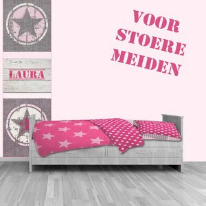 muursticker ster roze meidenkamer