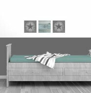 MUURSTICKER MINT GRIJS KINDERKAMER BABYKAMER