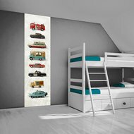 Muursticker sfeerfoto auto kinderkamer